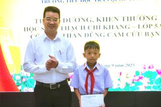 Đắk Lắk:Tuyên dương học sinh tiểu học dũng cảm cứu bạn trong lúc gặp nạn