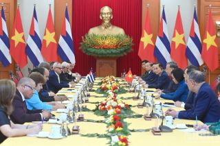 Tổng Bí thư Tô Lâm tiếp Chủ tịch Quốc hội Cuba Esteban Lazo Hernandez