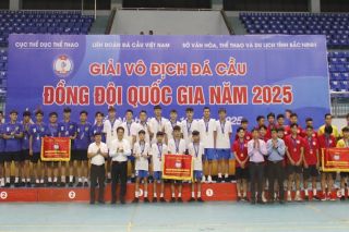 Bắc Ninh giành 3 huy chương tại Giải Vô địch Đá cầu đồng đội quốc gia năm 2025