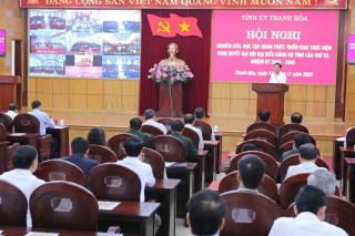 Hội nghị nghiên cứu, triển khai Nghị quyết Đại hội đại biểu Đảng bộ tỉnh Thanh Hóa lần thứ XX, nhiệm kỳ 2025-2030