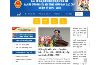 Đồng Tháp ra mắt chuyên trang về bầu cử trên cổng thông tin điện tử