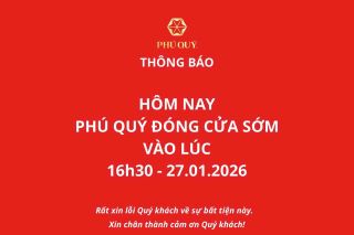 Tập đoàn Vàng Bạc Phú Quý thông báo tin nóng