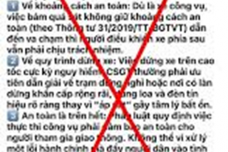 Cục Cảnh sát giao thông bác bỏ tin giả về việc dừng xe trên cao tốc