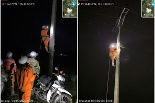 Công ty Điện lực Nghệ An xuyên đêm khắc phục sự cố do mưa đá, lốc xoáy, nhanh chóng cấp điện trở lại