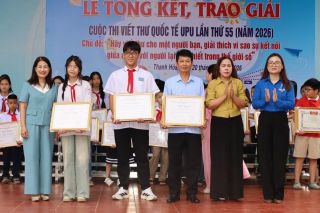 Thanh Hóa: Tổng kết, trao giải Cuộc thi Viết thư Quốc tế UPU lần thứ 55
