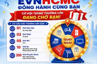 EVNHCMC tri ân khách hàng với chương trình quay số trúng thưởng mừng 50 năm đồng hành