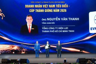Tổng giám đốc EVNHCMC Nguyễn Văn Thanh được vinh danh “Doanh nhân Việt Nam tiêu biểu - Cúp Thánh Gióng” năm 2026