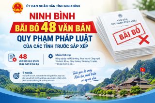 Ninh Bình bãi bỏ 48 văn bản quy phạm pháp luật của các tỉnh trước sắp xếp
