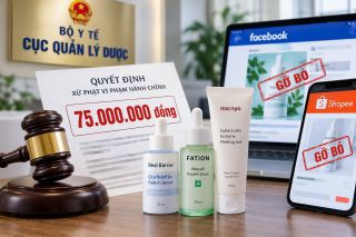 Thông tin mỹ phẩm gây hiểu nhầm là thuốc, C-Store Việt Nam bị phạt 75 triệu đồng