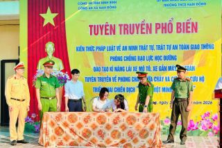 Ninh Bình: Xã Nam Đồng tuyên truyền pháp luật, trang bị kỹ năng an toàn cho học sinh THCS