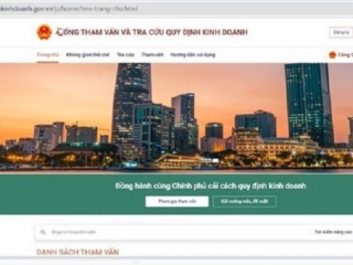 Cổng tham vấn và tra cứu quy định kinh doanh góp phần cải thiện môi trường đầu tư kinh doanh