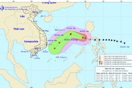 Bão Nock-ten đã đi vào biển Đông