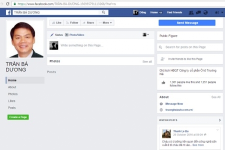 Thaco: Cảnh báo những thông tin giả mạo ông Trần Bá Dương trên mạng xã hội
