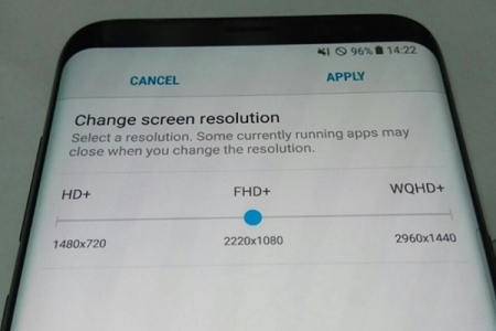 Samsung Galaxy S8 có thể “biến hóa” độ phân giải màn hình?