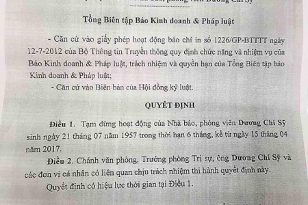 Hà Tĩnh: Đình chỉ 6 tháng nhà báo có hành vi dọa dẫm trường học