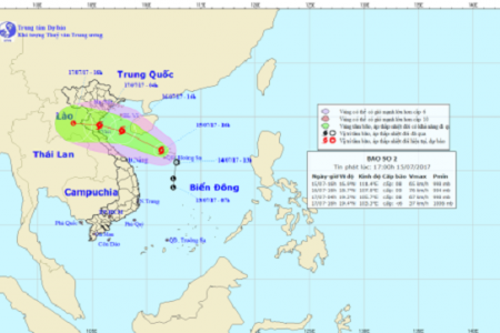 Bão số 2: Từ chiều mai 16/7, Bắc Bộ và Bắc Trung Bộ nhiều khả năng sẽ có mưa lớn