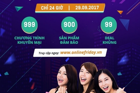 24 Giờ vàng - Trải nghiệm mua sắm trực tuyến với nhiều khuyến mãi lớn cùng Online Friday