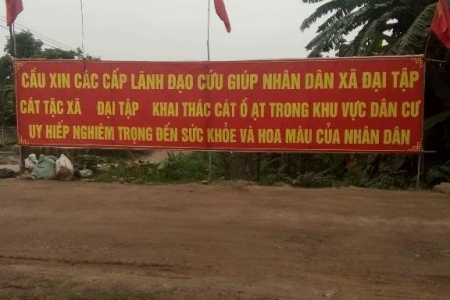 Xã Đại Tập - Khoái Châu (Hưng Yên): Khai thác cát gây sạt lở nghiêm trọng