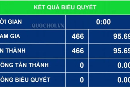 Thông qua Nghị quyết kỳ họp thứ 5, Quốc hội khóa XIV