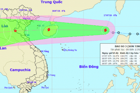 Dự báo bão số 3 sẽ đổ bộ trực tiếp vào các tỉnh từ Hải Phòng đến Hà Tĩnh
