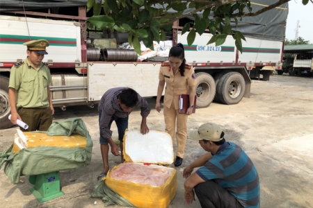 Thanh Hóa: Liên tiếp bắt giữ nhiều vụ vận chuyển thực phẩm bẩn