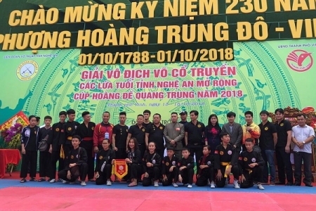 Nghệ An: Khai mạc giải vô địch võ cổ truyền các lứa tuổi năm 2018