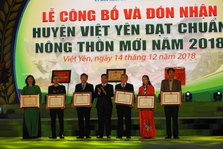 Huyện Việt Yên (Bắc Giang): Long trọng tổ chức Lễ đón bằng công nhận huyện đạt chuẩn NTM