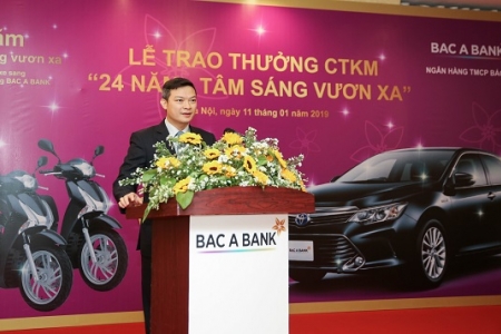 BAC A BANK tổ chức trao thưởng chương trình khuyến mại kỷ niệm 24 năm thành lập