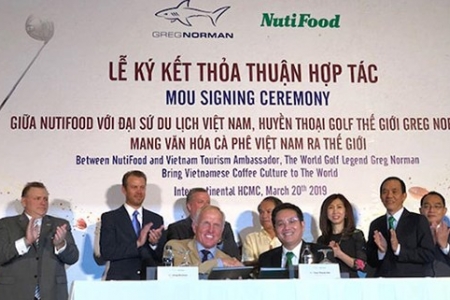 NutiFood hợp tác với Greg Norman đưa cà phê Việt ra thế giới