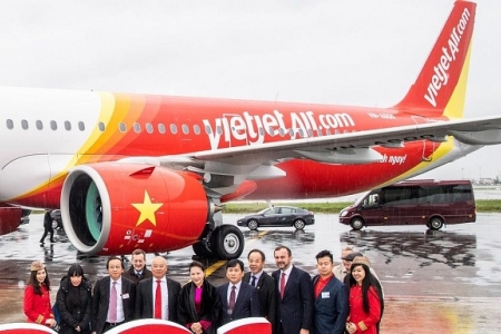 Hãng hàng không Vietjet chính thức nhận tàu bay A321 từ Airbus