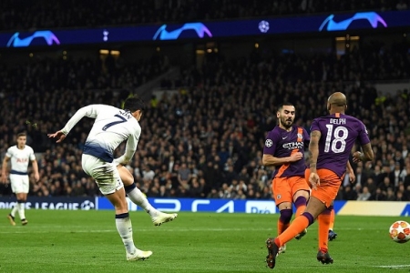 Son Heung Min tỏa sáng, Tottenham đánh bại Man City lượt đi tứ kết Cup C1