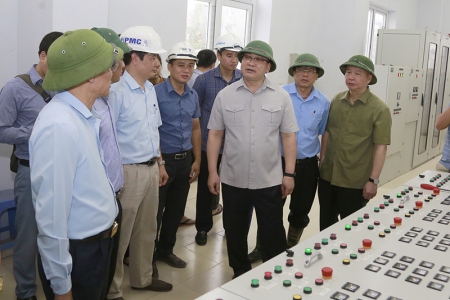 Hà Nội: Bí thư Hoàng Trung Hải thị sát công tác quản lý, vận hành các trạm bơm