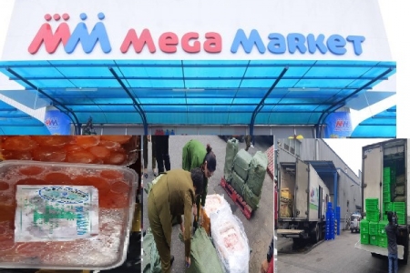 Bắt giữ số lượng lớn hàng nhập lậu đông lạnh từ Trung Quốc tại siêu thị MM Mega Market