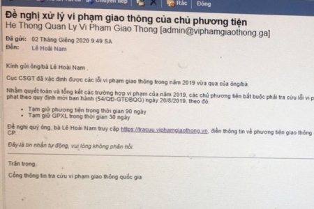 Xuất hiện thủ đoạn mạo danh lừa đảo xử phạt vi phạm giao thông