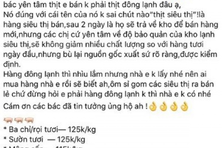 Mù mờ nguồn gốc "thịt siêu thị" giá siêu rẻ bán trên mạng xã hội