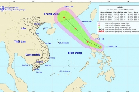 Áp thấp nhiệt đới mạnh lên thành bão trong 2 -3 ngày tới