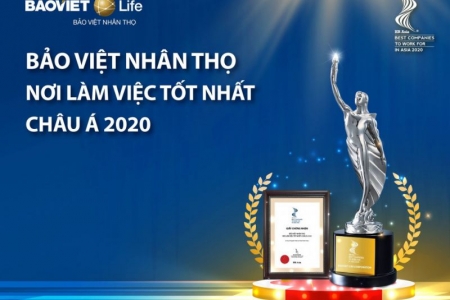 Bảo Việt Nhân thọ - “Nơi làm việc tốt nhất Châu Á 2020”