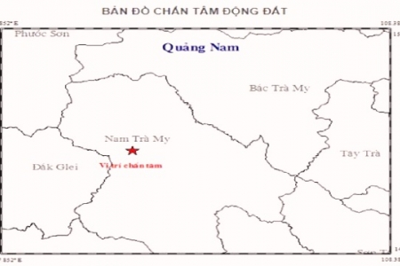 Quảng Nam: Trong 5 giờ 4 trận động đất liên tiếp