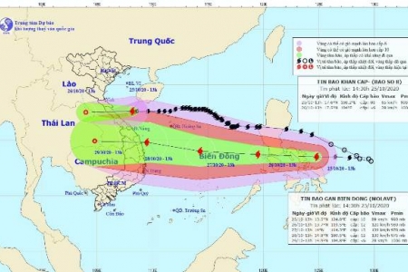 Bão số 8 tiến sát Hà Tĩnh - Quảng Trị, bão Molave có thể vào Đà Nẵng - Phú Yên