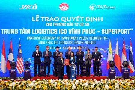 Thủ tướng khởi động mạng lưới logistics thông minh Asean (ASLN) với dự án đầu tiên 'Trung tâm logistics Vĩnh Phúc'