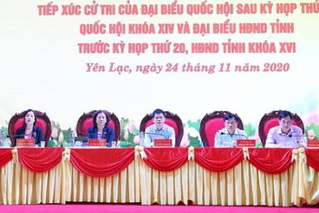 Vĩnh Phúc: Đại biểu Quốc hội, HĐND tỉnh tiếp xúc cử tri