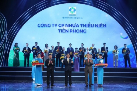 Nhựa thiếu niên Tiền Phong đạt danh hiệu Thương hiệu quốc gia lần 3 liên tiếp