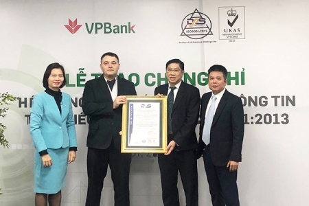 VPBank được cấp chứng chỉ ISO/IEC 27001:2013 về An toàn thông tin