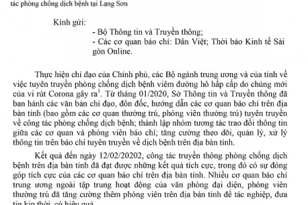 Sở TT&TT Lạng Sơn: Đề nghị xử lý cơ quan báo chí đưa tin sai lệch