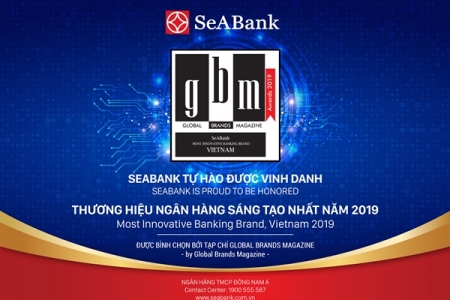 SeABank nhận giải "Thương hiệu ngân hàng sáng tạo nhất năm 2019"