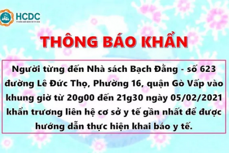 TP. HCM: Khẩn cấp truy tìm người từng đến 2 địa điểm ở Gò Vấp và Thủ Đức