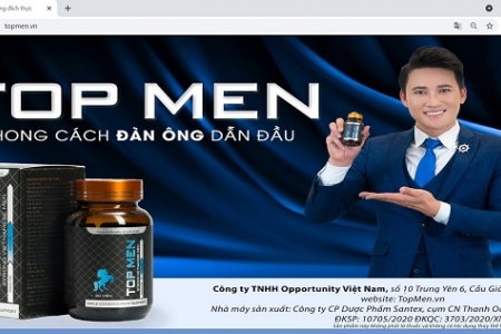 TPBVSK TOP MEN quảng cáo không đúng công dụng