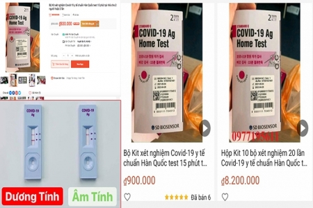 Quản lý thị trường vào cuộc kiểm tra việc Kit test thử nhanh virus COVID-19 bán tràn lan trên mạng