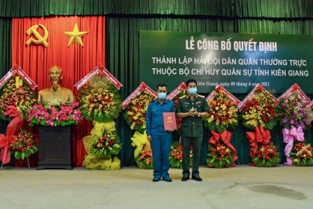 Kiên Giang: Thành lập Hải đội Dân quân thường trực bảo vệ chủ quyền biển đảo trong tình hình mới