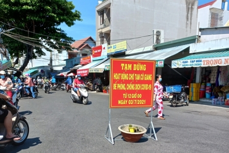 TP. Vũng Tàu: Tạm dừng hoạt động chợ tạm lớn nhất thành phố nhằm phòng chống dịch Covid 19